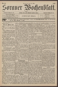 Sorauer Wochenblatt, Nr. 83. (26. Mai 1892)