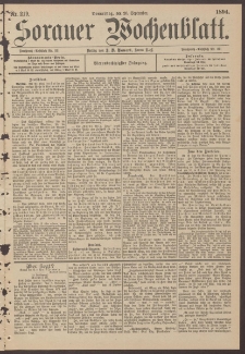 Sorauer Wochenblatt, Nr. 219. (20. September 1894)