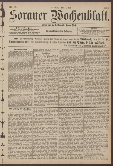 Sorauer Wochenblatt, Nr. 58. (17. Mai 1887)