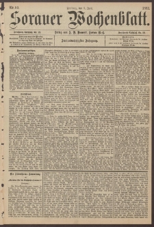 Sorauer Wochenblatt, Nr. 89. (3. Juni 1892)