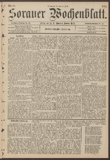 Sorauer Wochenblatt, Nr. 90. (4. Juni 1892)