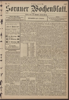 Sorauer Wochenblatt, Nr. 62. (24. Mai 1887)