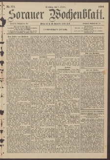 Sorauer Wochenblatt, Nr. 229. (2. Oktober 1894)