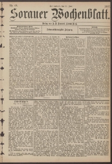 Sorauer Wochenblatt, Nr. 68. (11. Juni 1887)