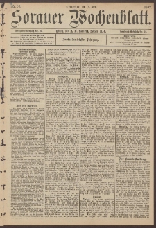 Sorauer Wochenblatt, Nr. 98. (16. Juni 1892)