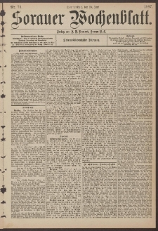 Sorauer Wochenblatt, Nr. 73. (23. Juni 1887)