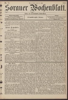 Sorauer Wochenblatt, Nr. 74. (25. Juni 1887)
