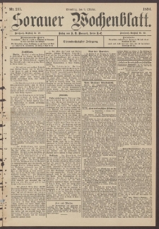 Sorauer Wochenblatt, Nr. 235. (9. Oktober 1894)
