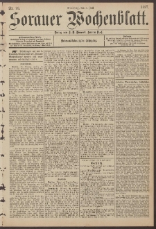 Sorauer Wochenblatt, Nr. 78. (5. Juli 1887)