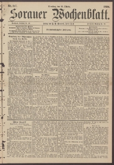 Sorauer Wochenblatt, Nr. 247. (23. Oktober 1894)