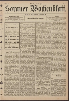 Sorauer Wochenblatt, Nr. 87. (26. Juli 1887)