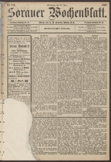 Sorauer Wochenblatt, Nr. 109. (29. Juni 1892)