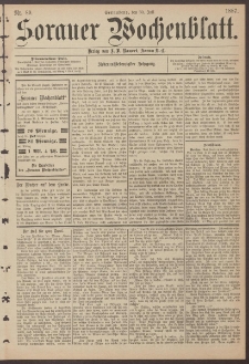 Sorauer Wochenblatt, Nr. 89. (30. Juli 1887)