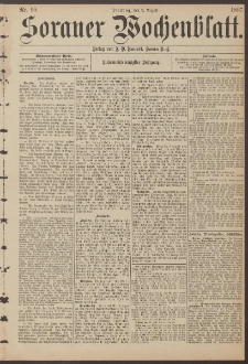 Sorauer Wochenblatt, Nr. 90. (2. August 1887)