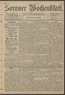 Sorauer Wochenblatt, Nr. 111. (1. Juli 1892)