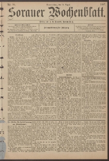 Sorauer Wochenblatt, Nr. 95. (13. August 1887)