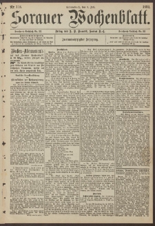 Sorauer Wochenblatt, Nr. 118. (9. Juli 1892)