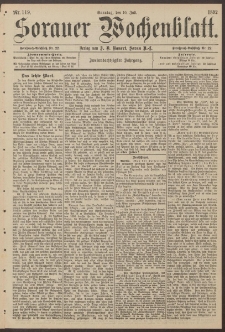 Sorauer Wochenblatt, Nr. 119. (10. Juli 1892)