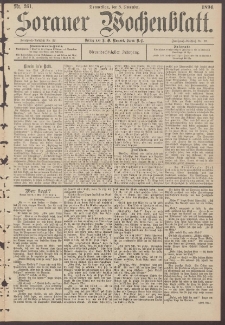 Sorauer Wochenblatt, Nr. 261. (8. November 1894)
