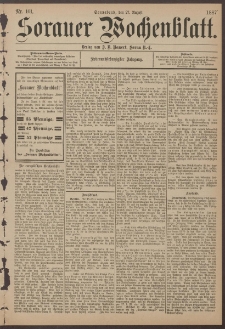 Sorauer Wochenblatt, Nr. 101. (27. August 1887)