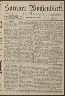 Sorauer Wochenblatt, Nr. 123. (15. Juli 1892)