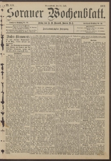 Sorauer Wochenblatt, Nr. 124. (16. Juli 1892)
