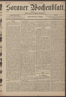 Sorauer Wochenblatt, Nr. 106. (8. September 1887)