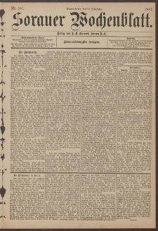 Sorauer Wochenblatt, Nr. 107. (10. September 1887)