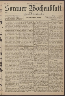 Sorauer Wochenblatt, Nr. 112. (22. September 1887)