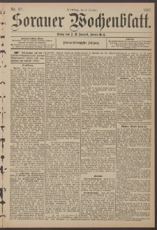 Sorauer Wochenblatt, Nr. 117. (4. October 1887)