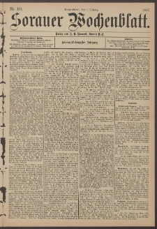 Sorauer Wochenblatt, Nr. 119. (8. October 1887)