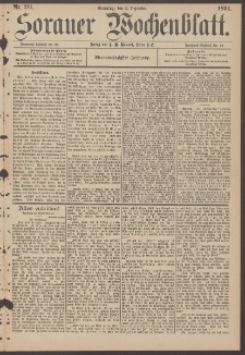 Sorauer Wochenblatt, Nr. 281. (2. Dezember 1894)