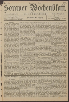Sorauer Wochenblatt, Nr. 144. (9. August 1892)