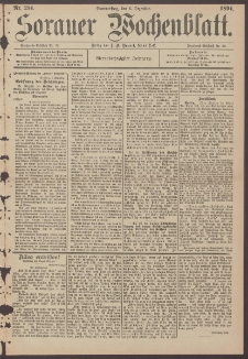 Sorauer Wochenblatt, Nr. 284. (6. Dezember 1894)
