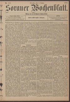 Sorauer Wochenblatt, Nr. 123. (18. October 1887)