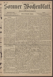 Sorauer Wochenblatt, Nr. 125. (22. October 1887)