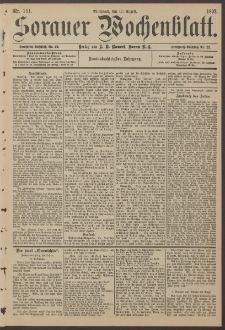 Sorauer Wochenblatt, Nr. 151. (17. August 1892)