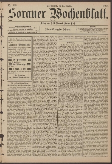 Sorauer Wochenblatt, Nr. 128. (29. October 1887)