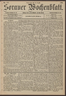 Sorauer Wochenblatt, Nr. 158. (25. August 1892)