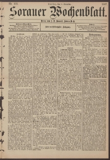 Sorauer Wochenblatt, Nr. 132. (8. November 1887)
