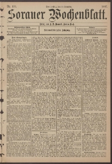 Sorauer Wochenblatt, Nr. 133. (10. November 1887)
