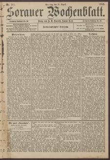 Sorauer Wochenblatt, Nr. 161. (28. August 1892)