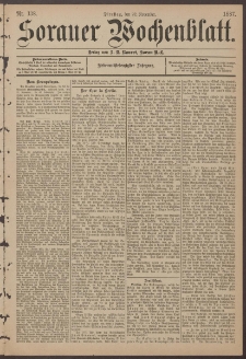 Sorauer Wochenblatt, Nr. 138. (22. November 1887)