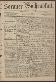 Sorauer Wochenblatt, Nr. 139. (24. November 1887)