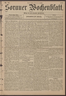Sorauer Wochenblatt, Nr. 146. (10. December 1887)