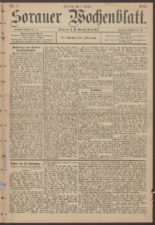 Sorauer Wochenblatt, Nr. 3. (4. Januar 1895)