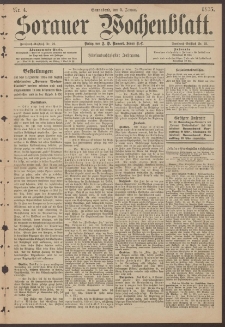 Sorauer Wochenblatt, Nr. 4. (5. Januar 1895)