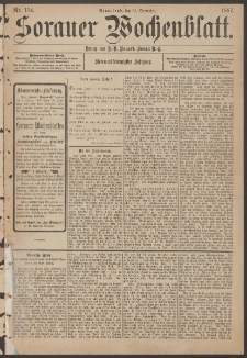 Sorauer Wochenblatt, Nr. 154. (31. December 1887)