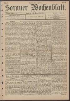 Sorauer Wochenblatt, Nr. 6. (8. Januar 1895)