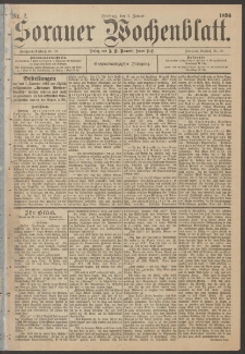 Sorauer Wochenblatt, Nr. 2. (3. Januar 1896)
